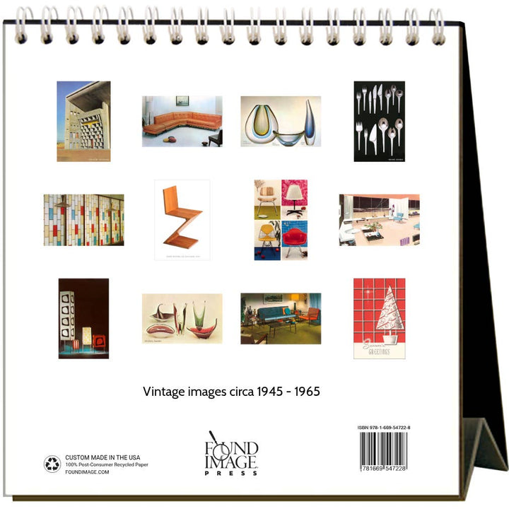 2027 Mid-Century Modern Easel Desk Calendar