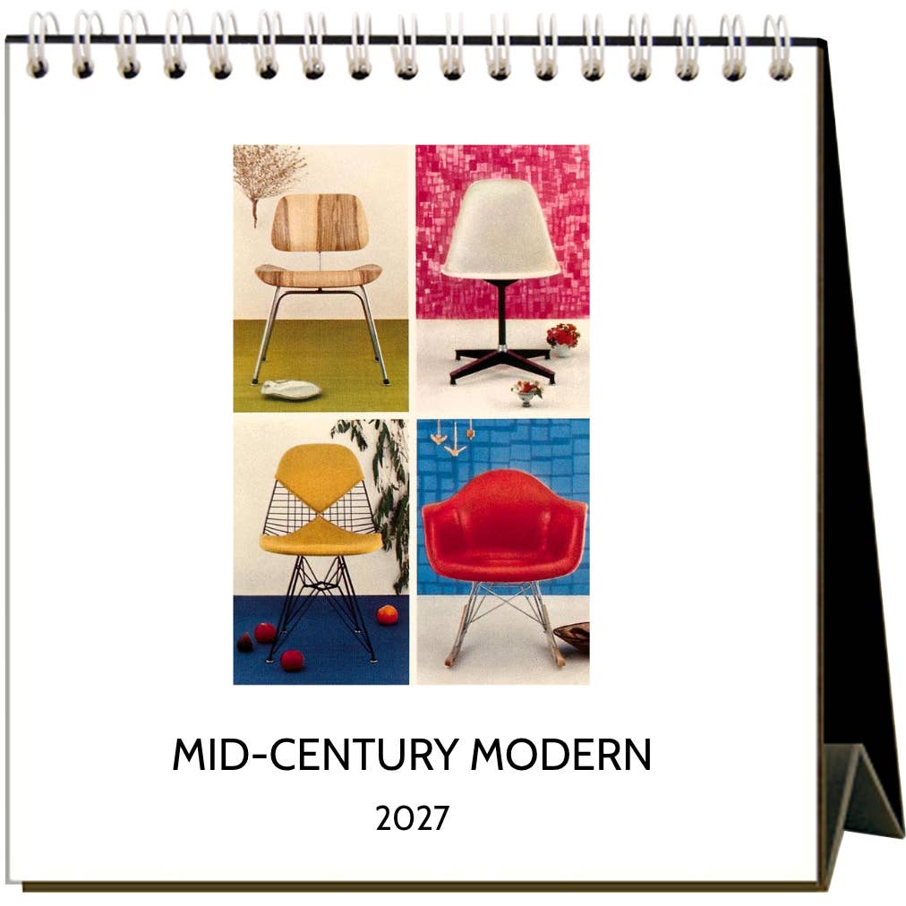 2027 Mid-Century Modern Easel Desk Calendar