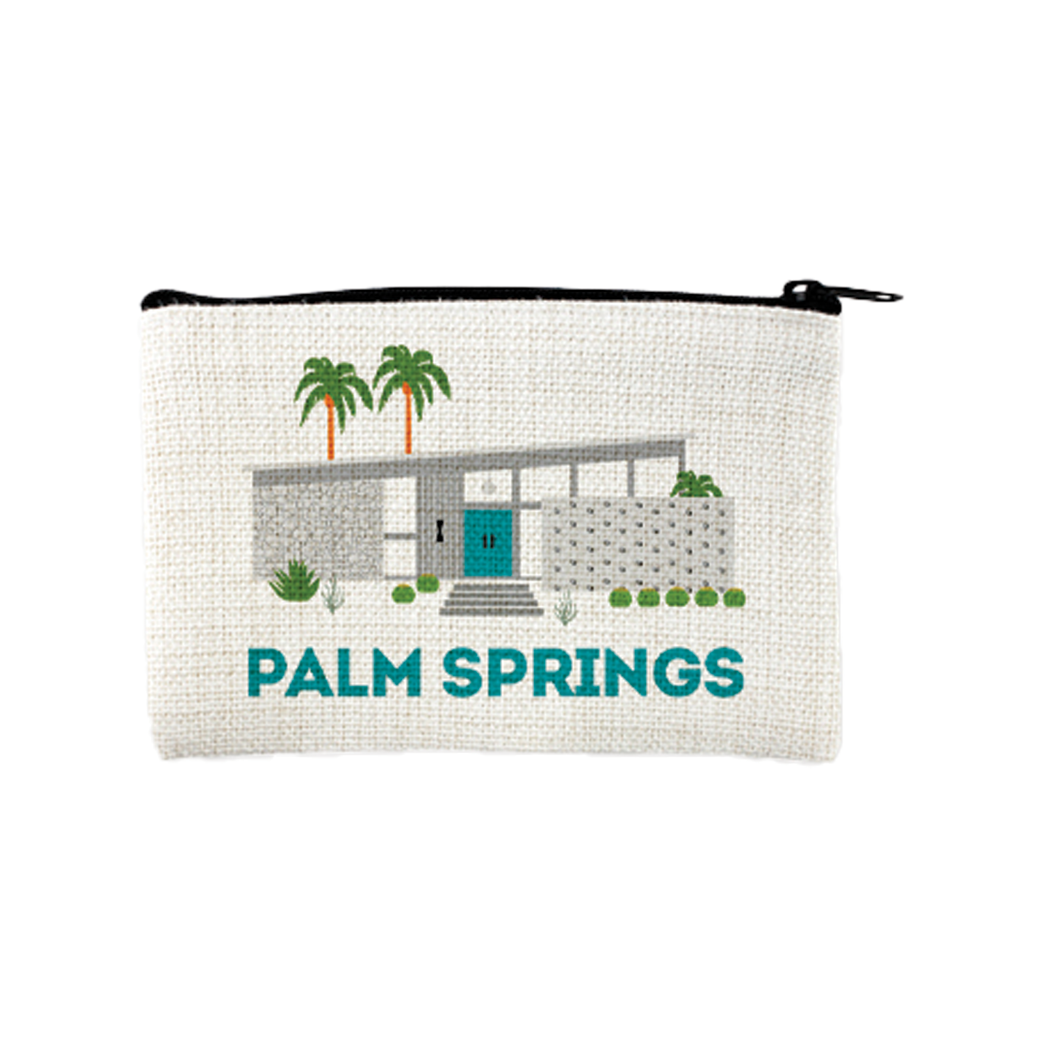 Blue Door Modern House Palm Springs Mini Zipper Pouch - Just Fabulous Palm Springs