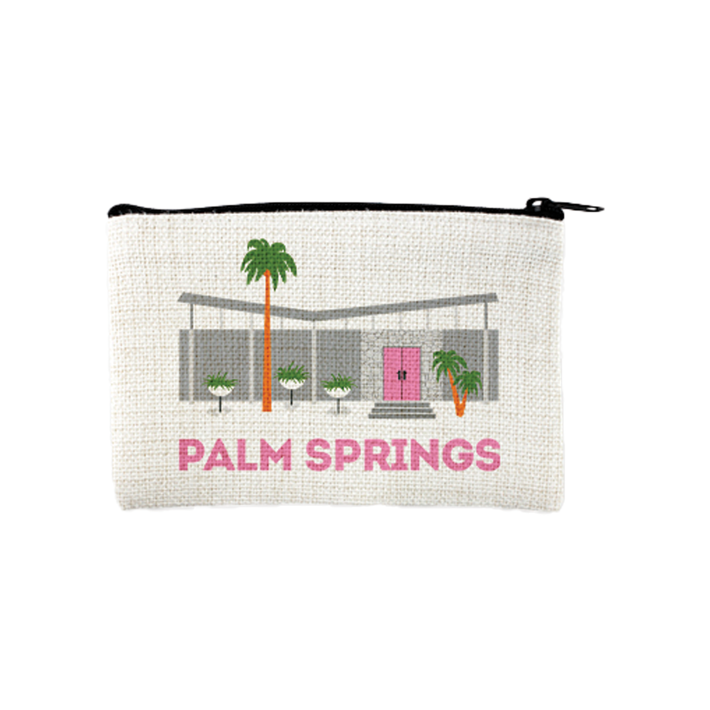 Pink Door Modern House Palm Springs Mini Zipper Pouch