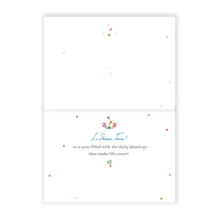 Gold Dove Jewish New Year Greeting Card