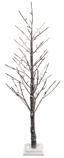 LED Warm White Light Up Twig Tree With Snow - 47"