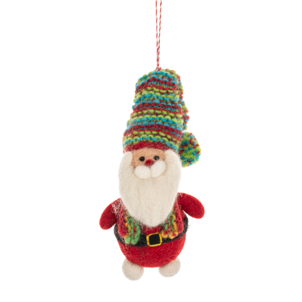 Wool Santa Ornament