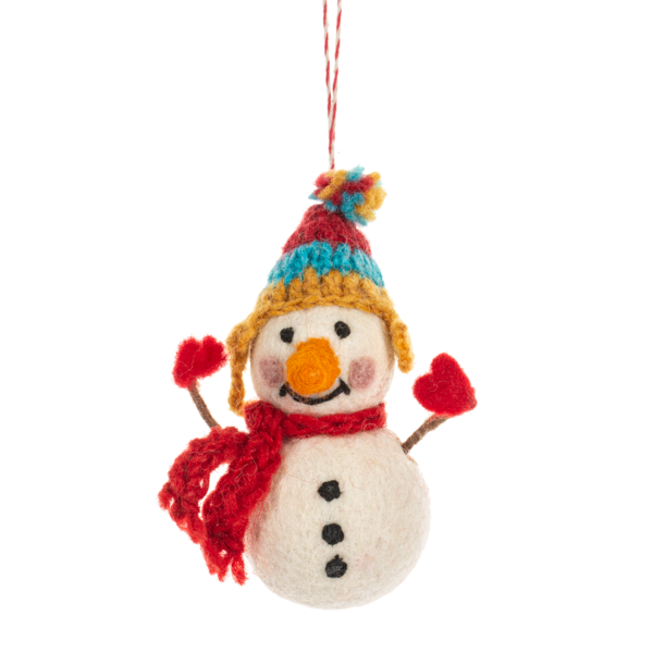 Wool Snowman Ornament
