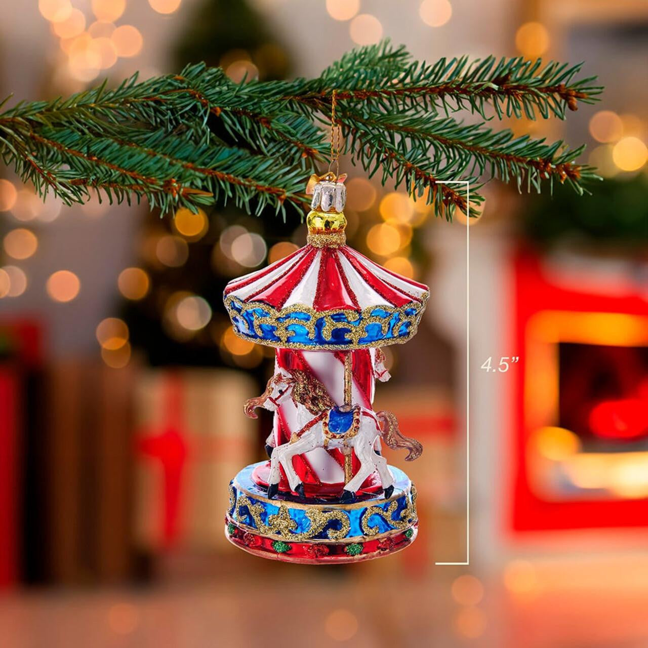Carousel Glass Ornament