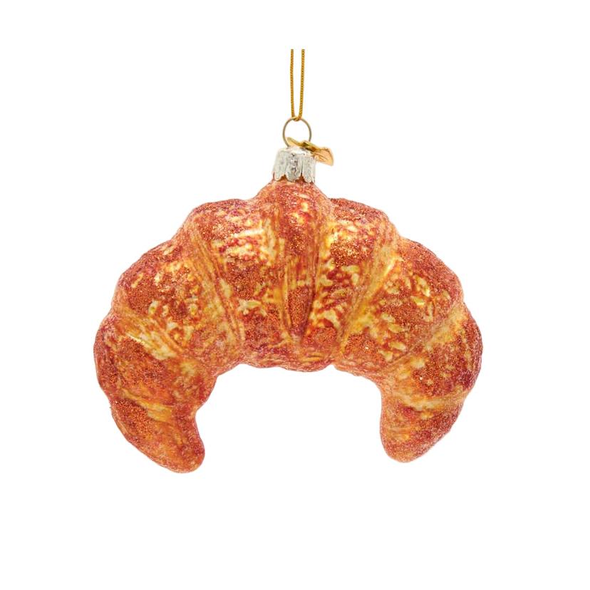 Croissant-shaped ornament on a white background