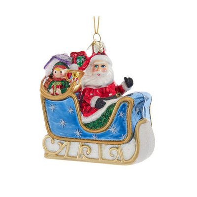 Santa With Sleigh Ornament