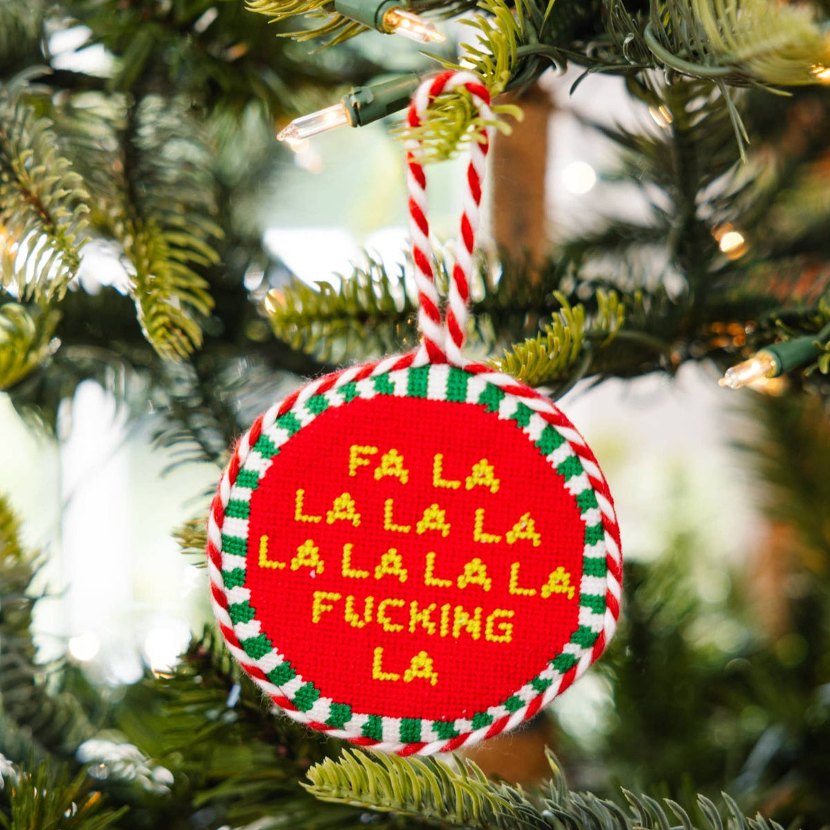 Needlepoint Ornament - Fa La La