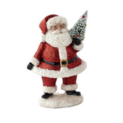 Red Glitter Santa Figure - Tree