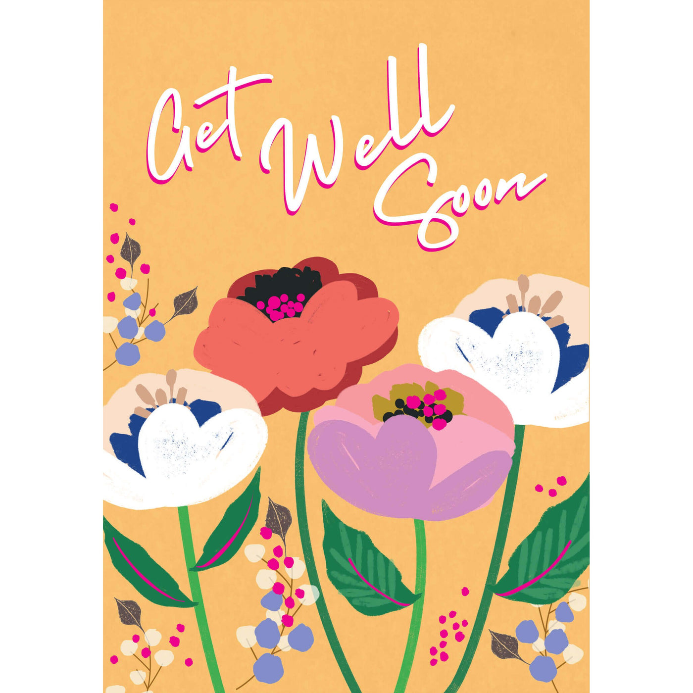 Flowers Get Well Soon Greeting Card