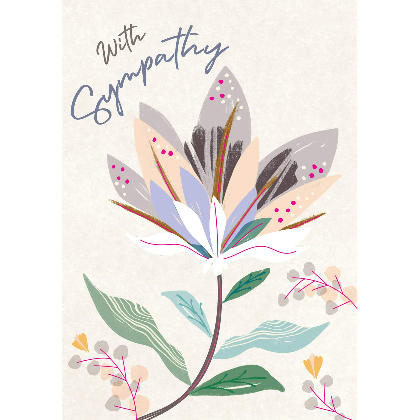 Flower Sympathy Greeting Card