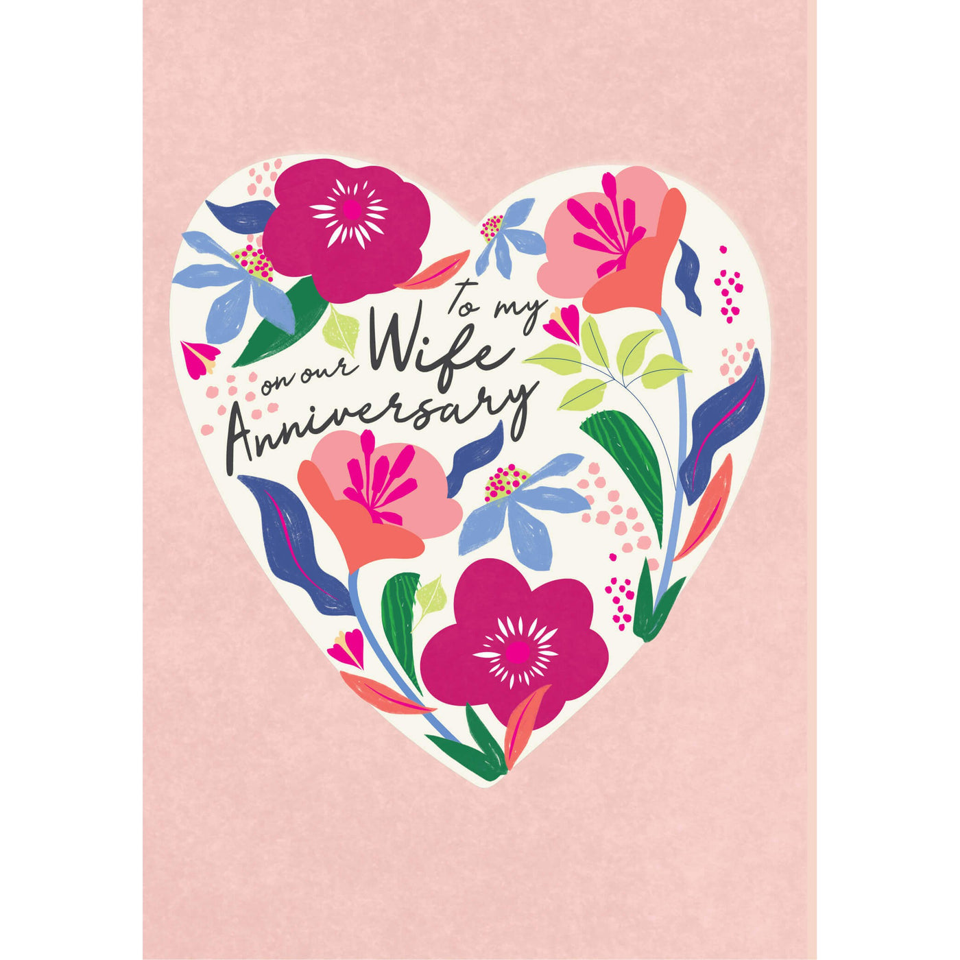 Heart Wife Anniversary Greeting Card