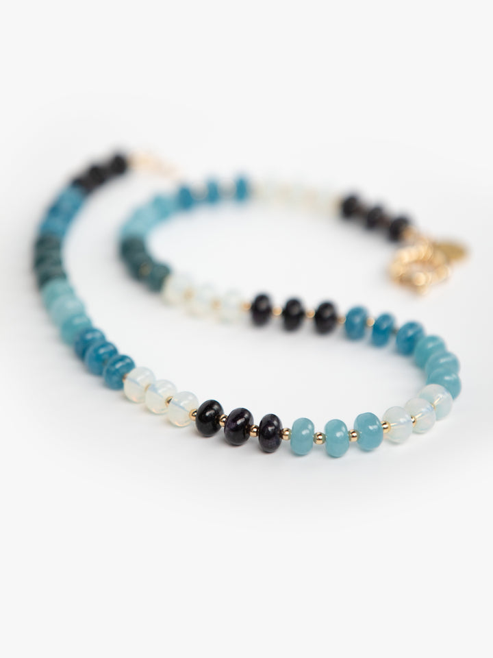 Opaline Stone Necklace - Bluebell