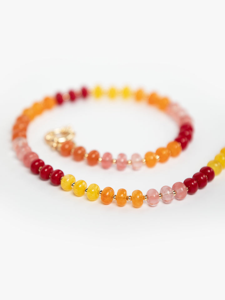 Opaline Stone Necklace - Calendula