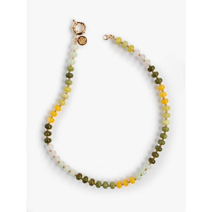 Opaline Stone Necklace - Moss