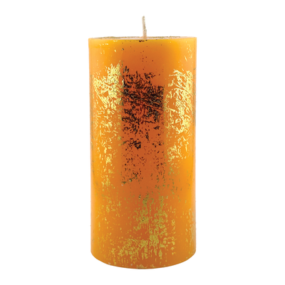 Rainbow Pillar Candle - Orange