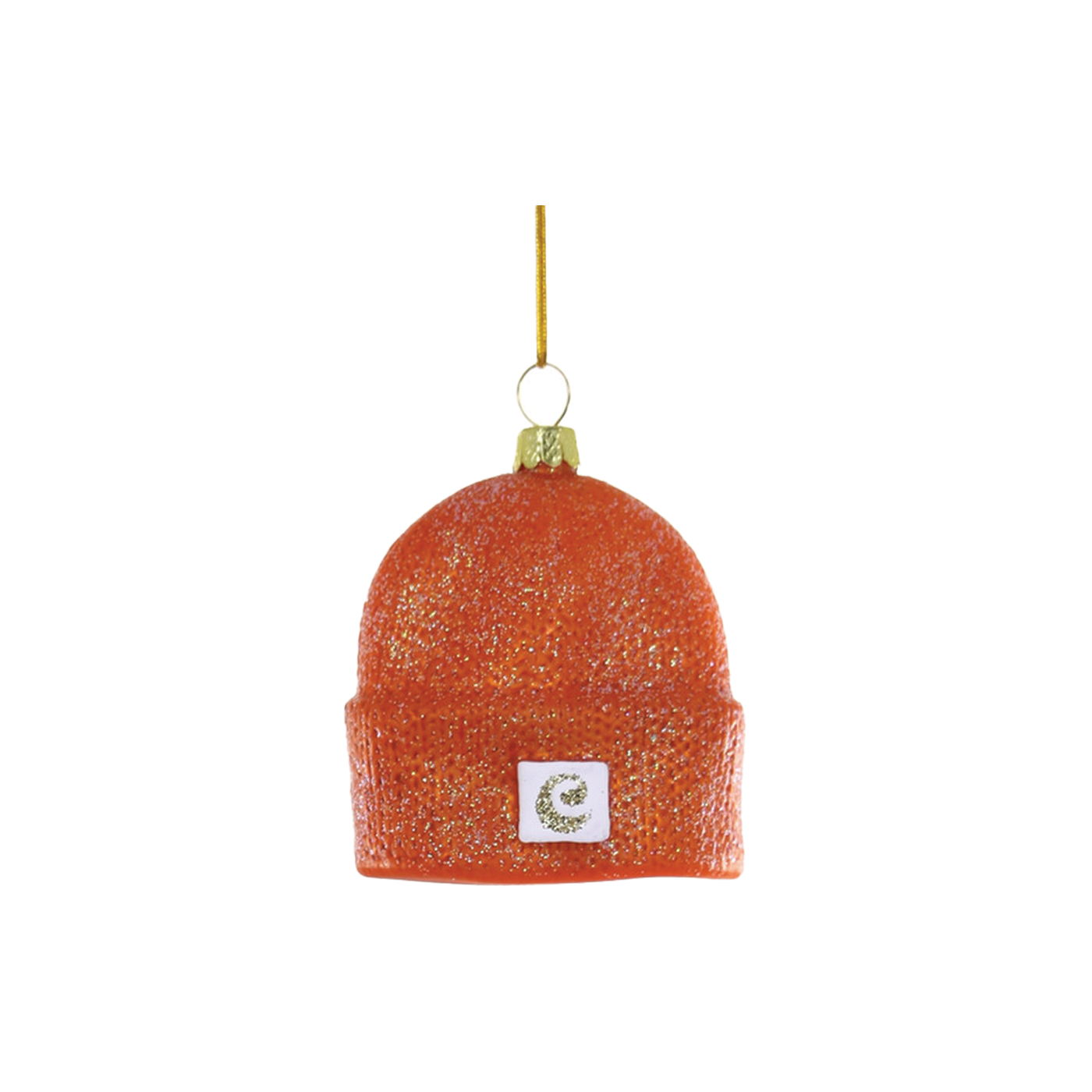 Hipster Beanie Ornament - Orange