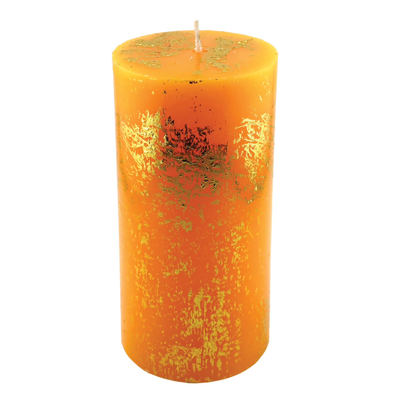 Rainbow Pillar Candle - Orange