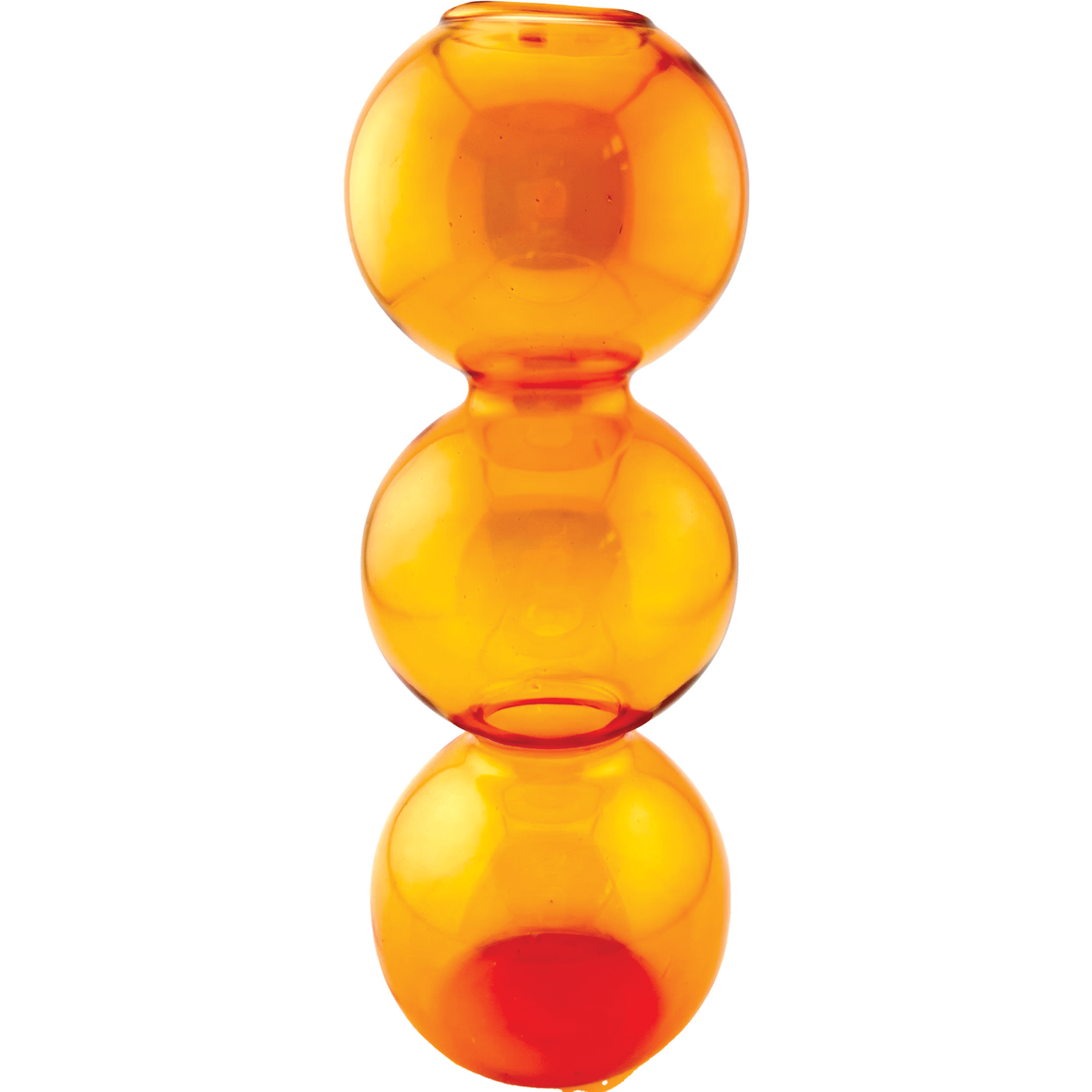 Bubble Shape Glass Vase - Orange
