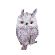 Grey Owl On Branch Ornament - Ears