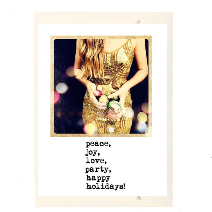Peace Love Joy Party Holiday Card