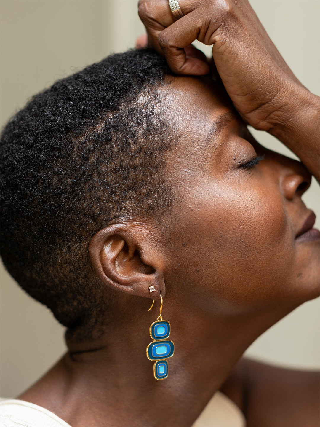 Pebble Earrings - Bluebell