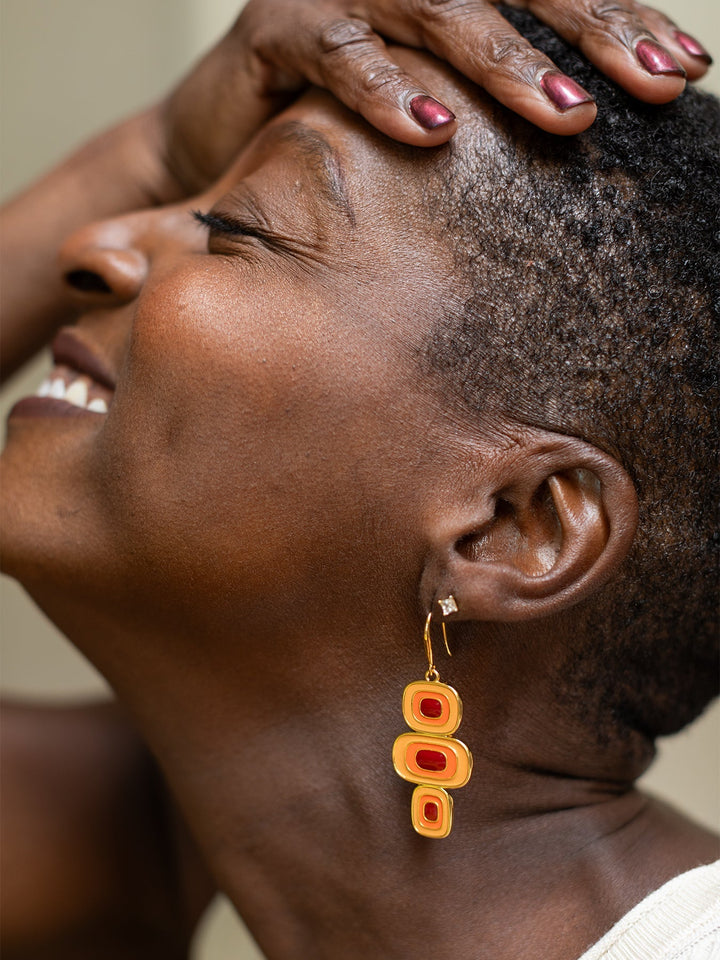 Pebble Earrings - Calendula