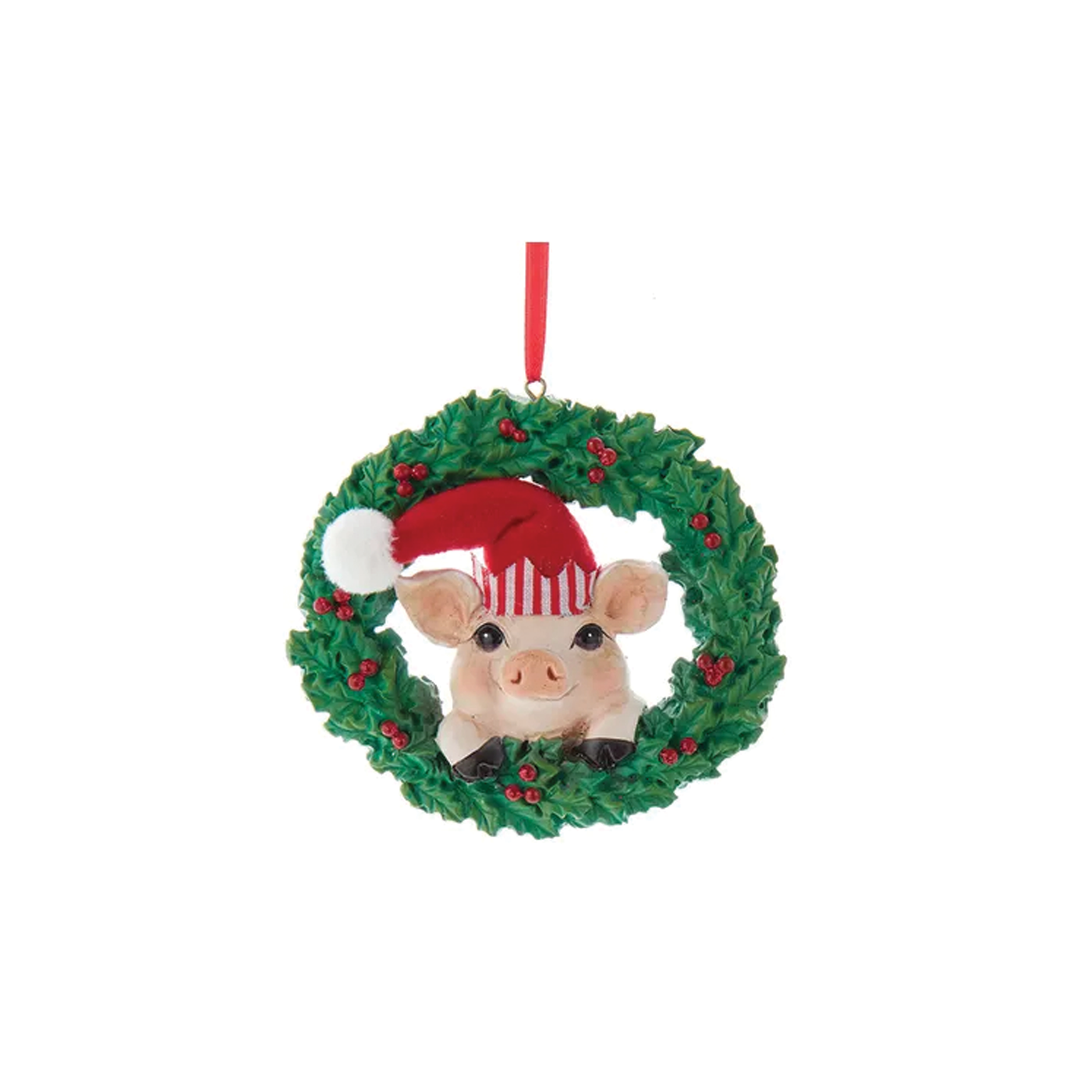 Pig Wreath Ornament