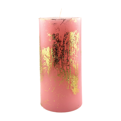 Rainbow Pillar Candle - Pink