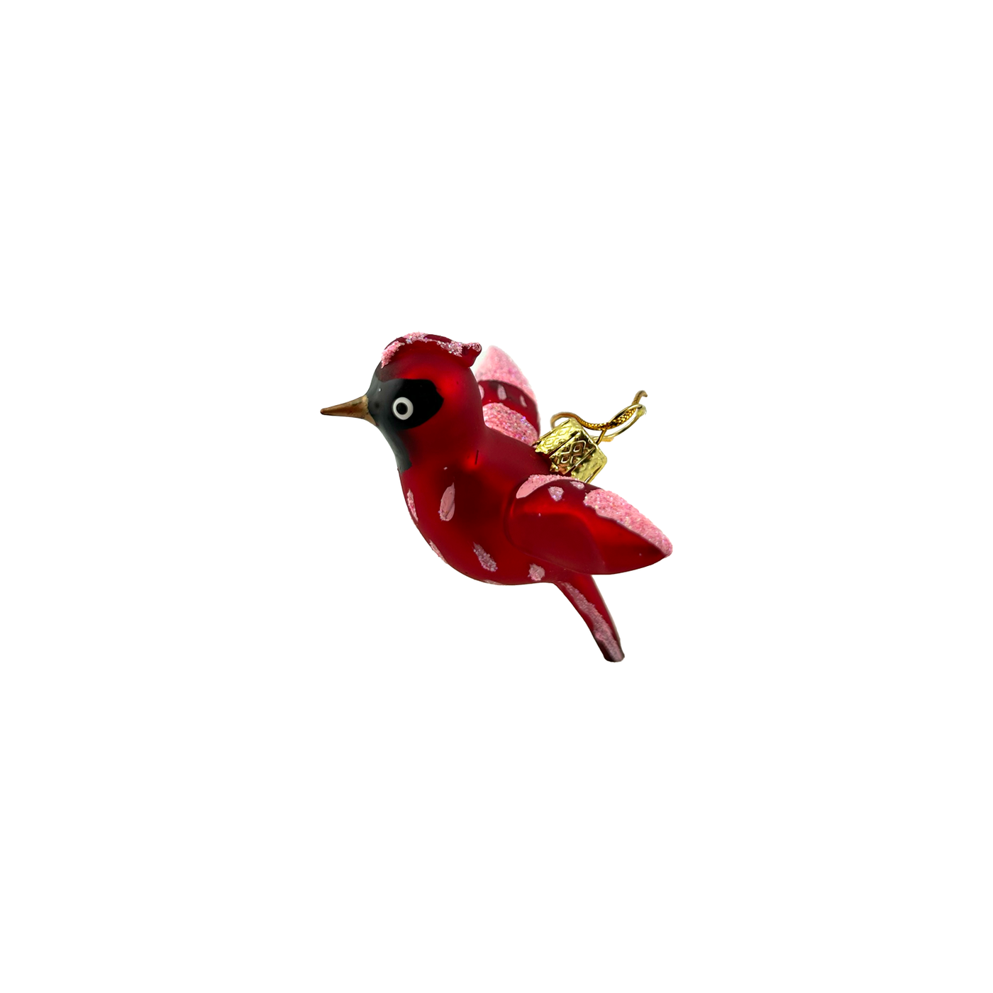 Winter Song Bird Ornament - Red & Pink