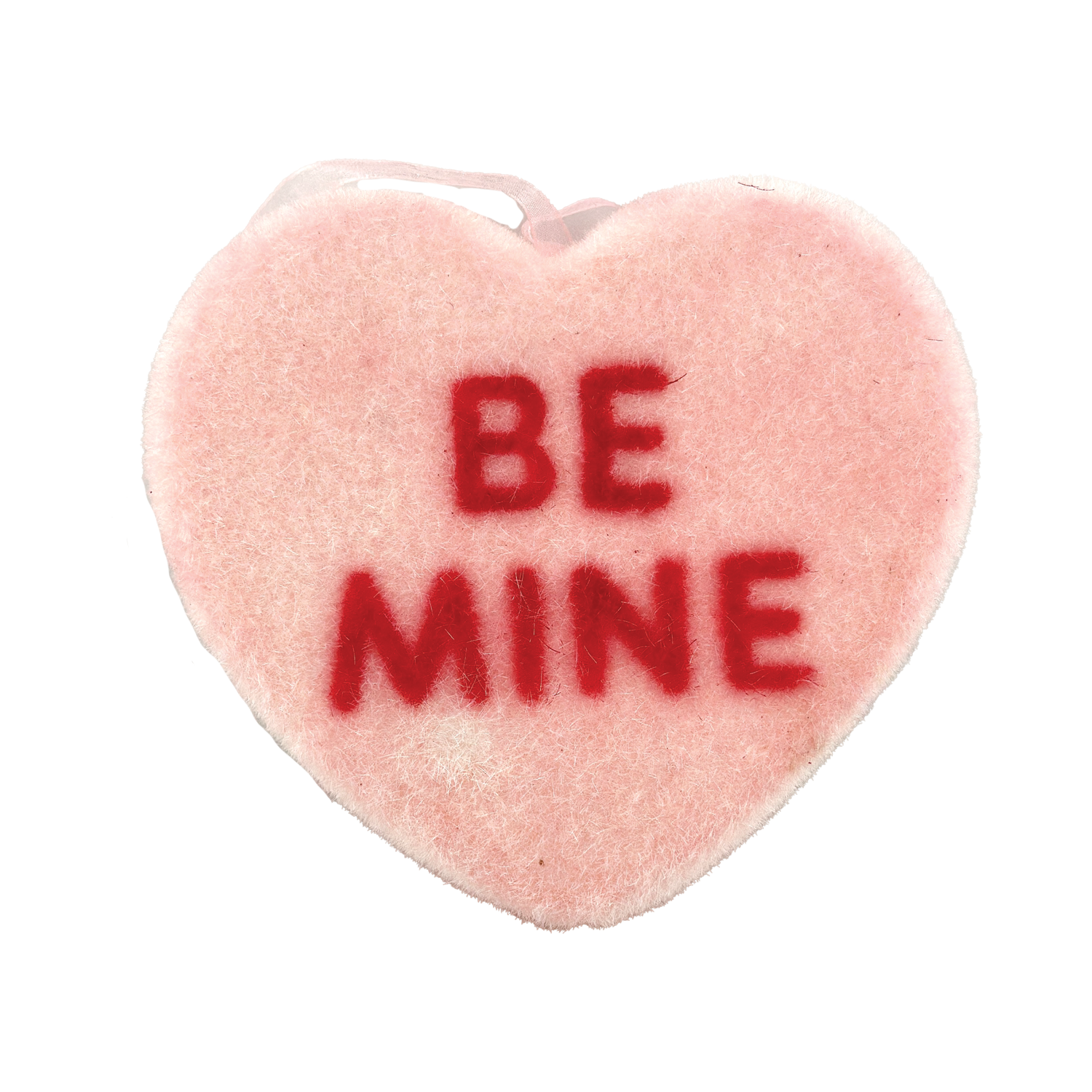 12" Flocked Conversation Heart - Pink Be Mine - Just Fabulous Palm Springs