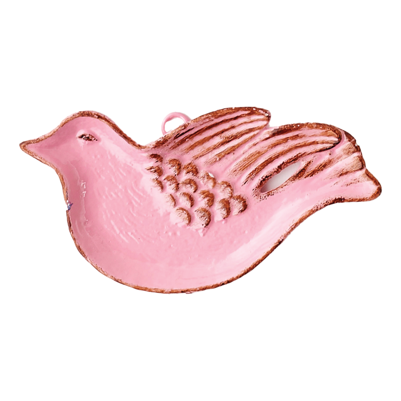 Cast Iron Bird Dish - Pink