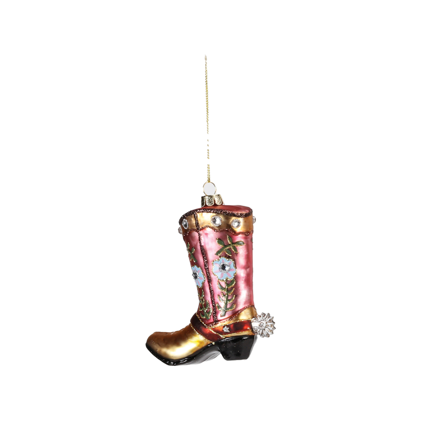 Cowboy Boot Ornament - Pink