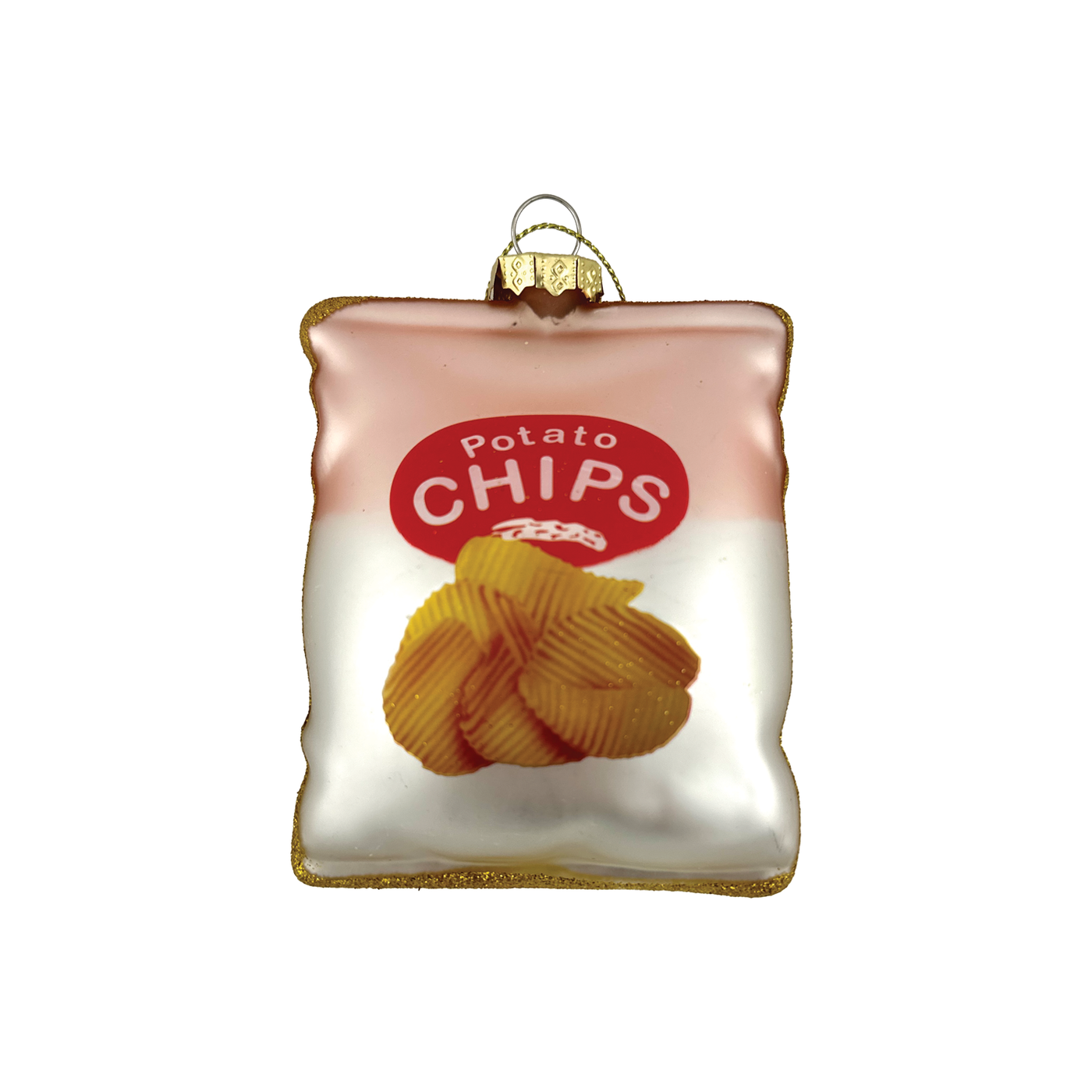 Potato Chip Bags Ornament - Pink