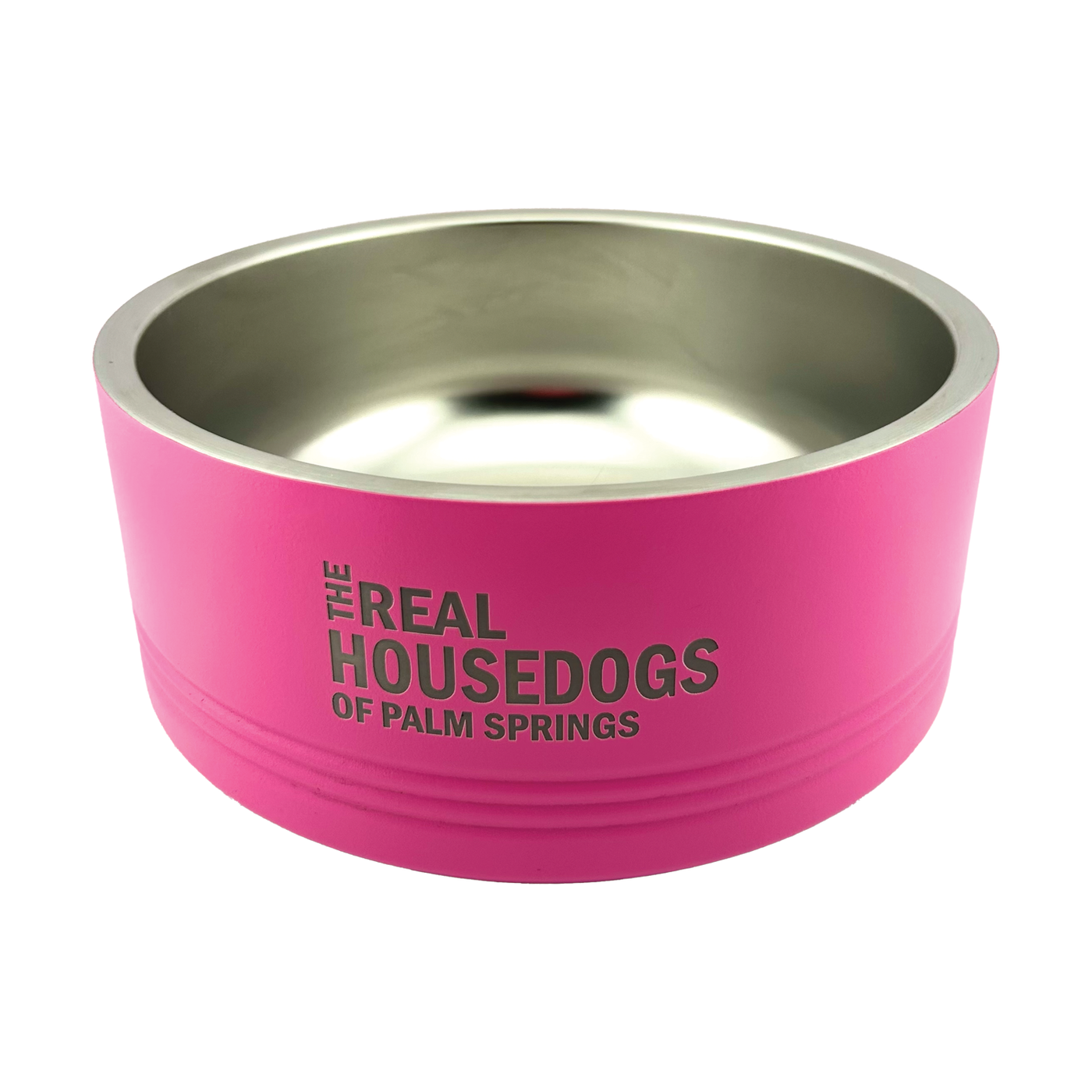 Real Housedogs of Palm Springs 32 Oz Dog Bowl - Pink