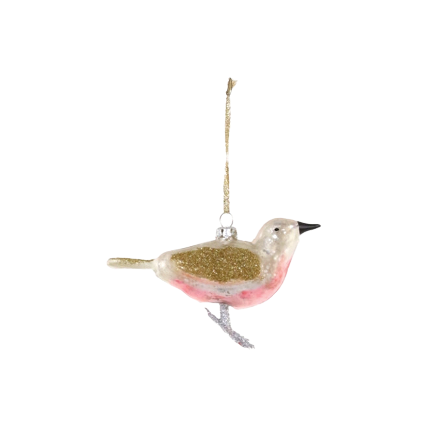 Heirloom Birds Ornament - Pink & Gold