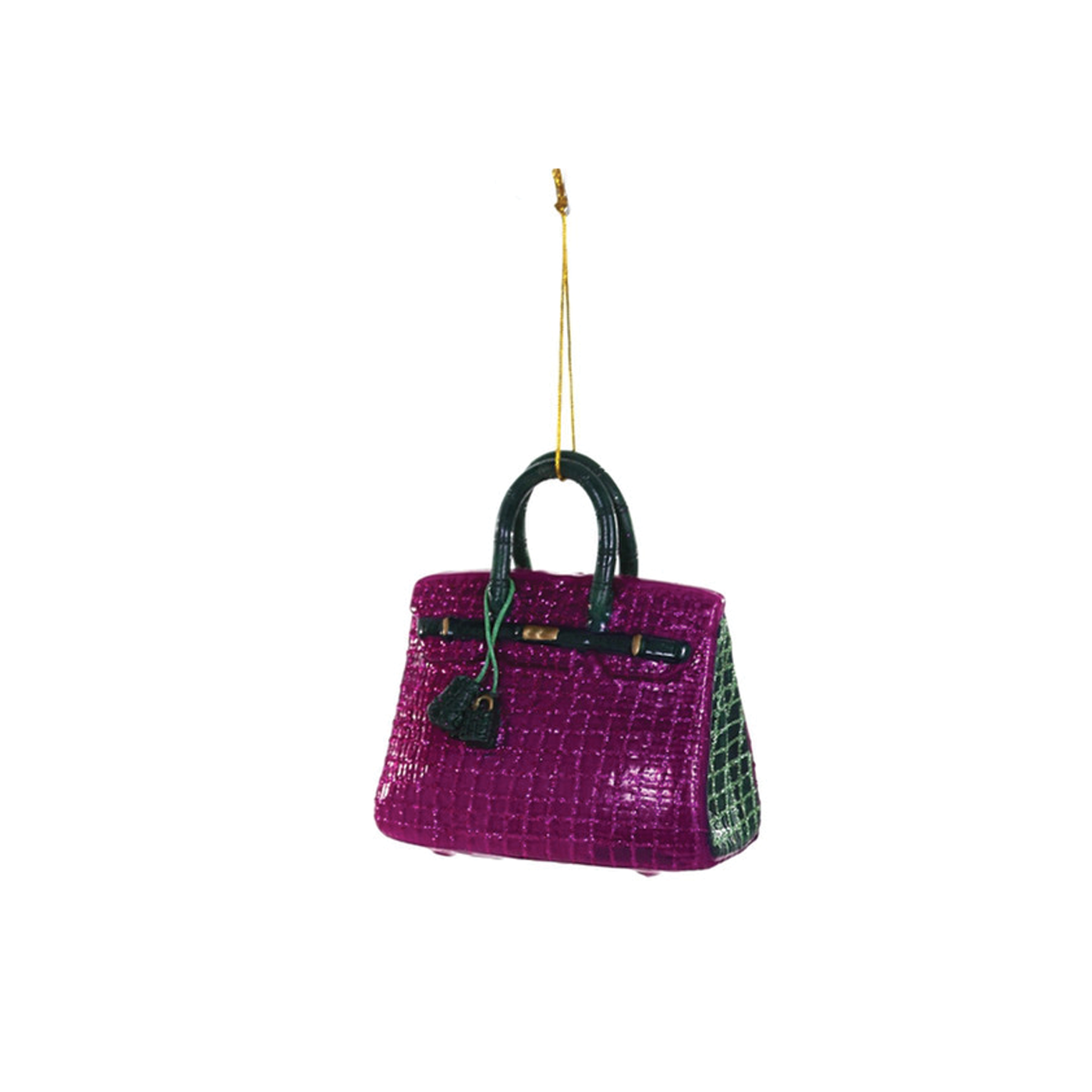 Haute Handbag Ornament - Purple/Green