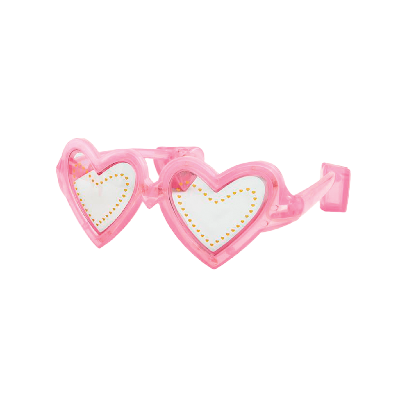 Light Up Heart Glasses - Pink