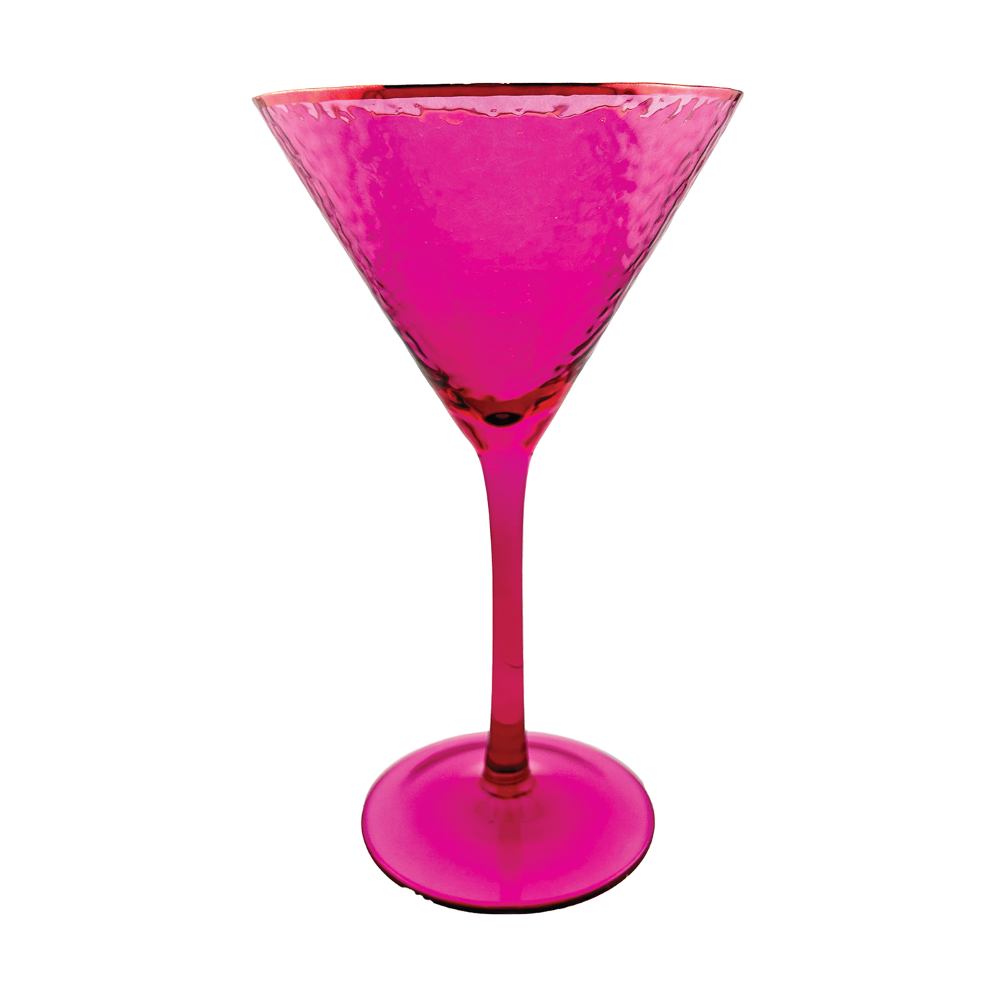 Rainbow Martini Glass - Hot Pink
