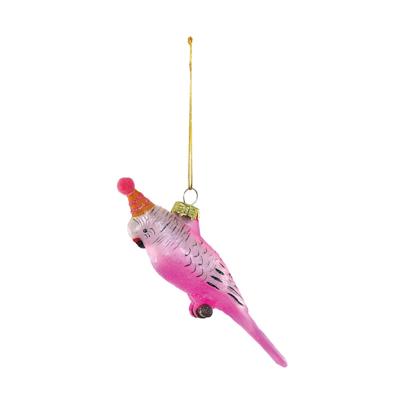 Party Parakeet Ornament - Pink