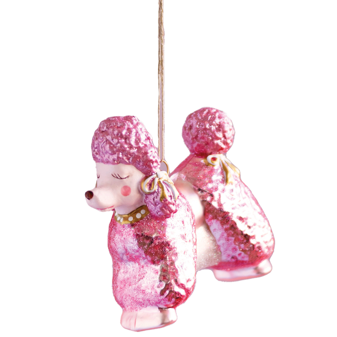 Poodle Ornament - Pink