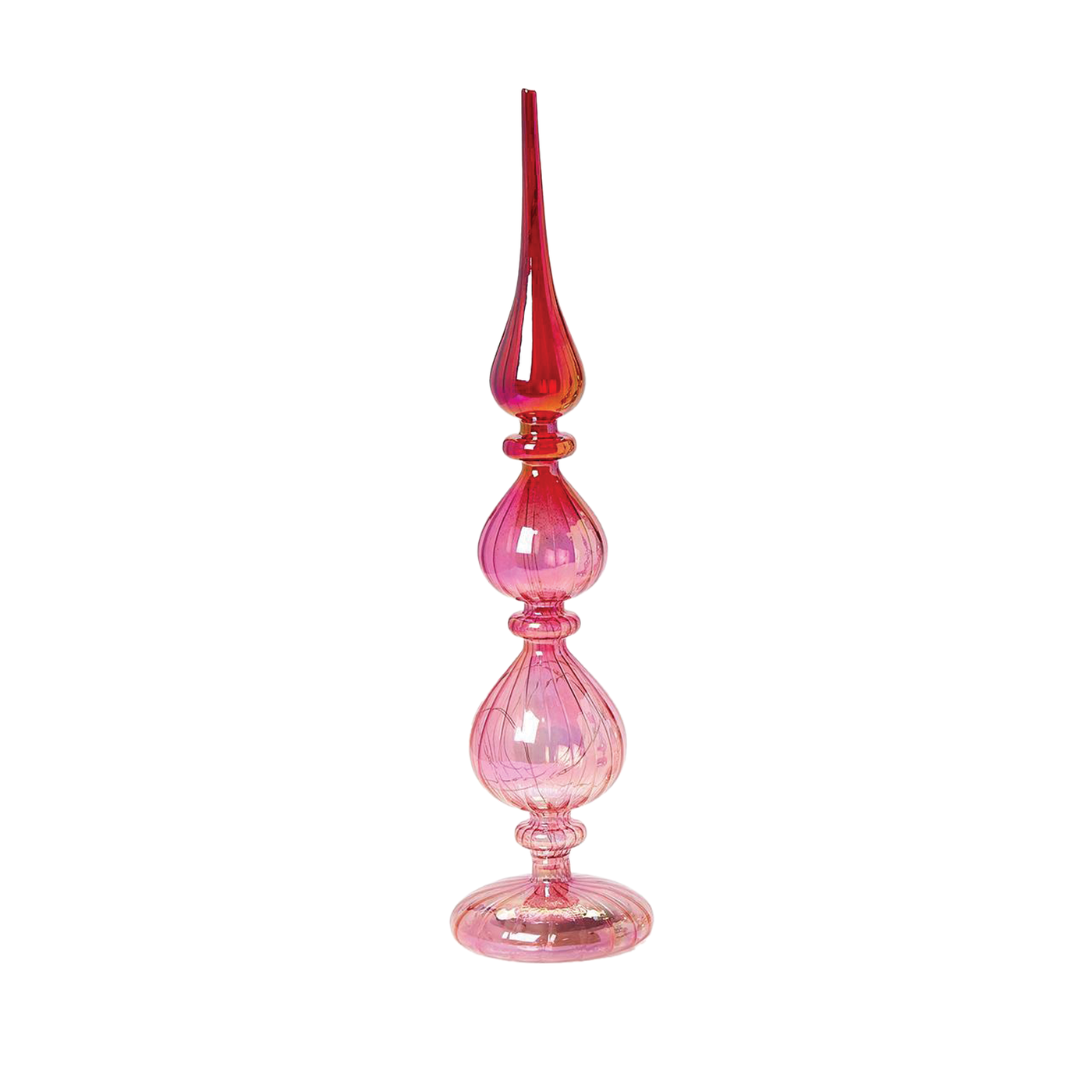 Ombré Finial Tree LED Tabletop Decor - Pink & Red