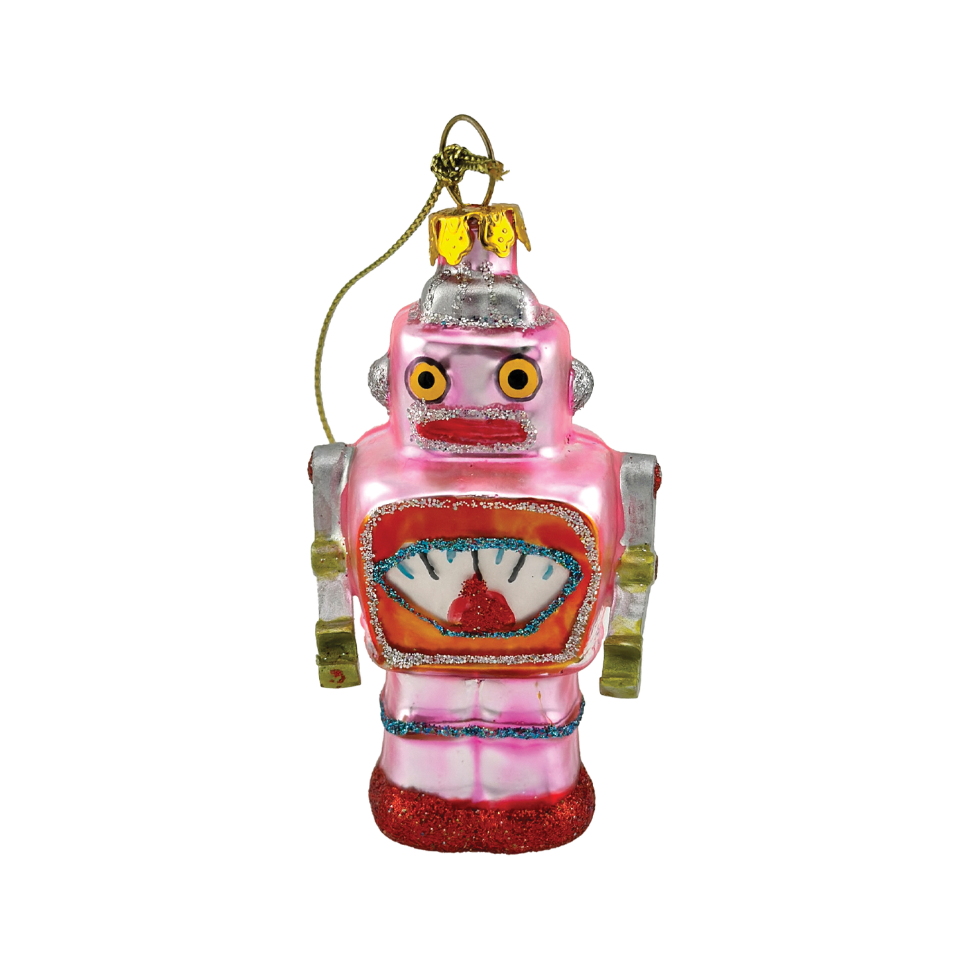 Mini Robot Ornament - Pink