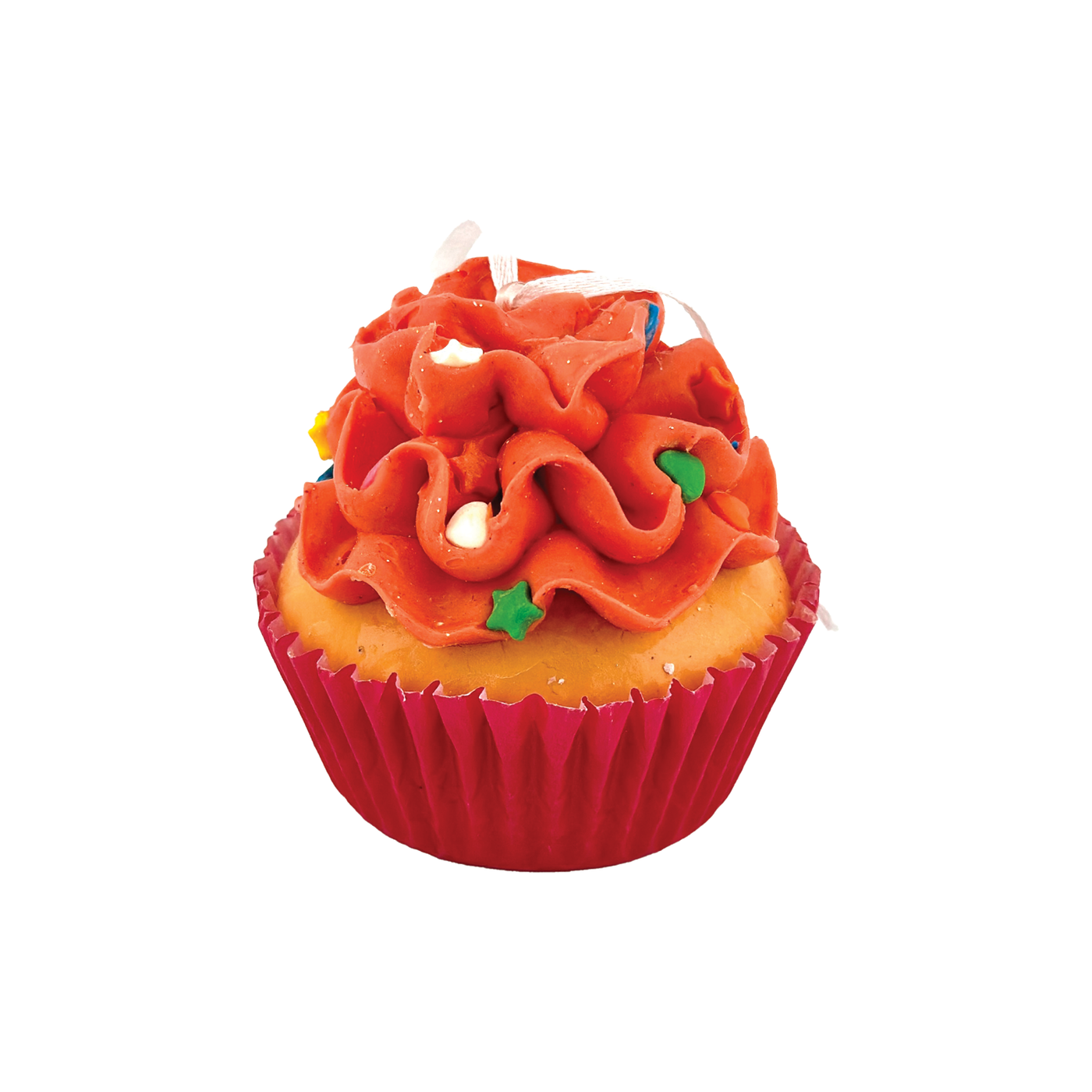 Foam Flower Cupcakes Ornament - Pink With Hearts And Stars