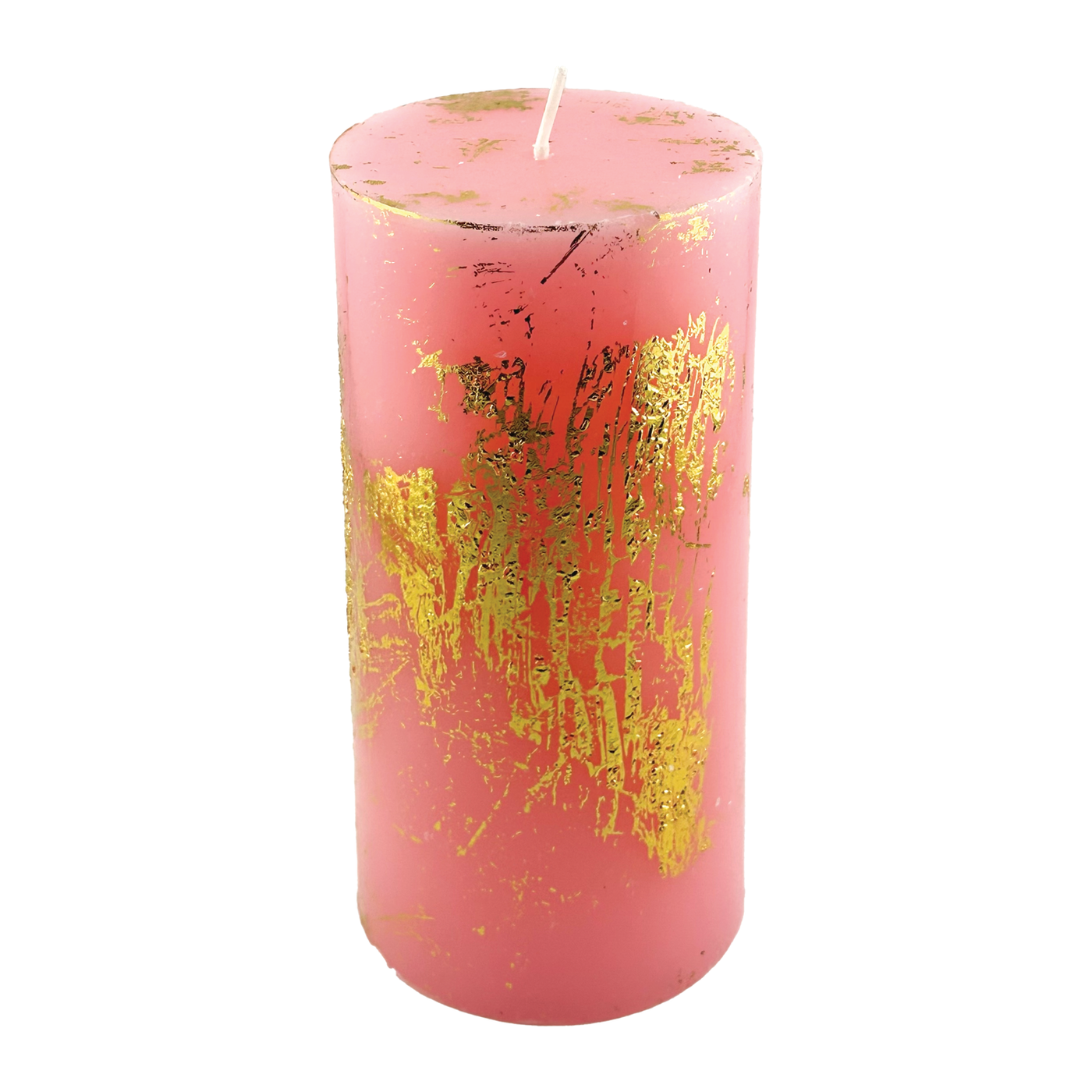 Rainbow Pillar Candle - Pink