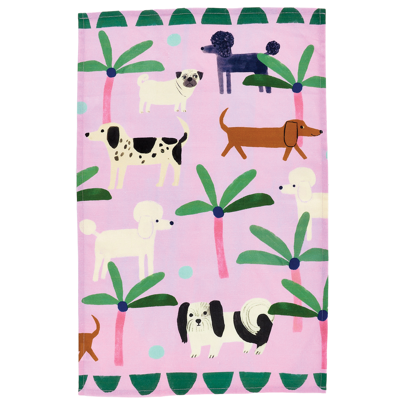 Dog Decorative Dish Towel - Pink