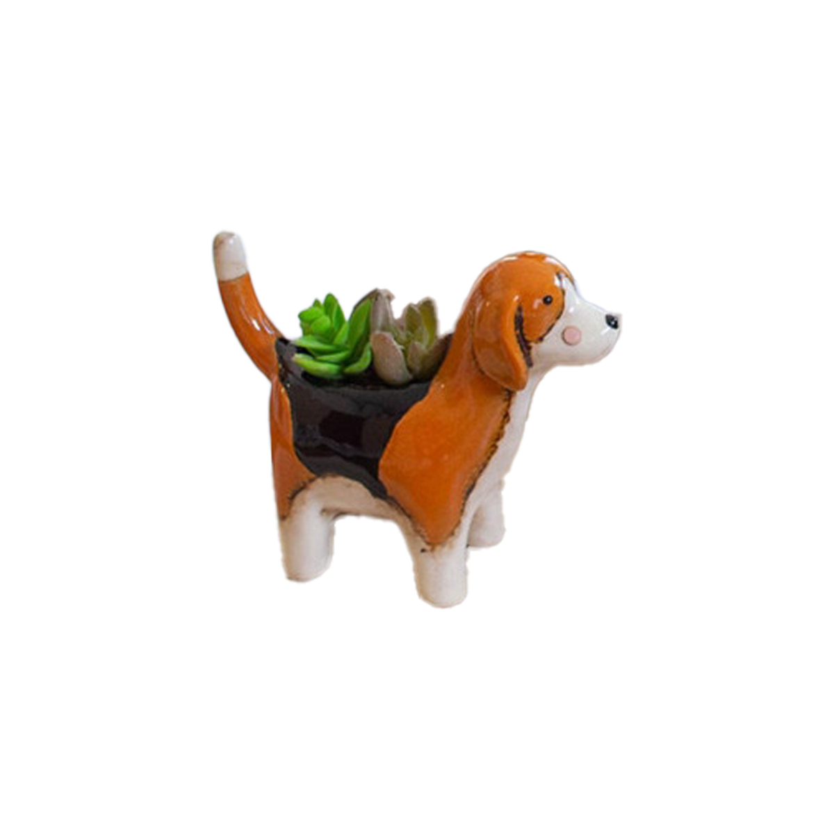 Ceramic Dog Planter - Beagle