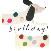 Polka Dot Dogs Birthday Card