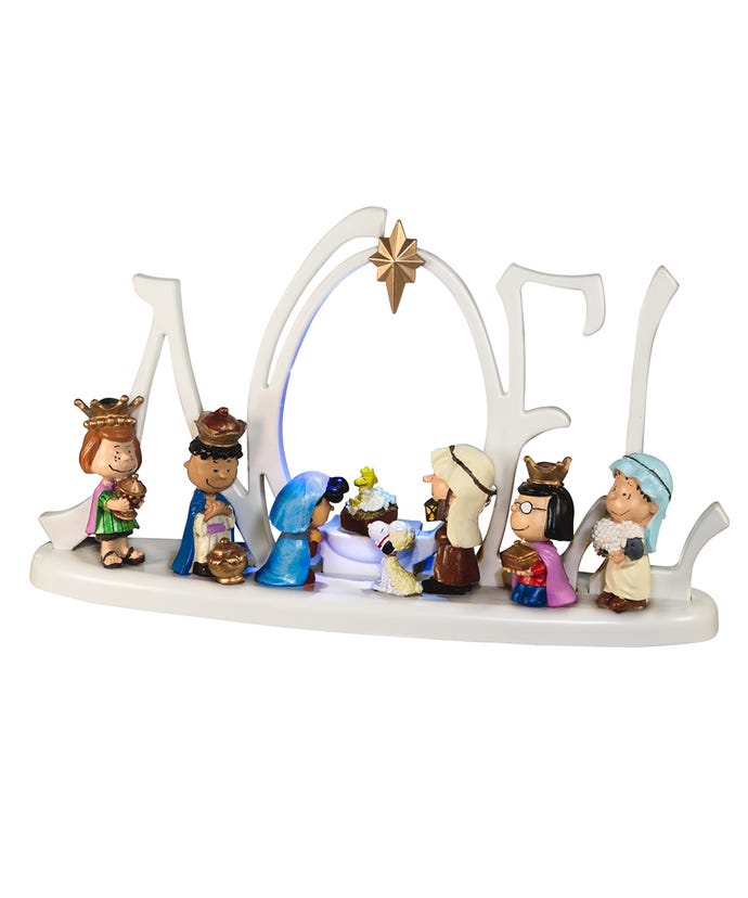 Peanuts© Battery Operated LED Lighted Nativity Scene