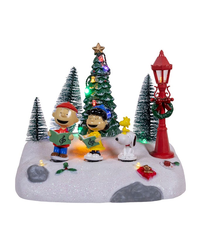 Peanuts© Lighted Animated Musical Caroling Choir Table Piece